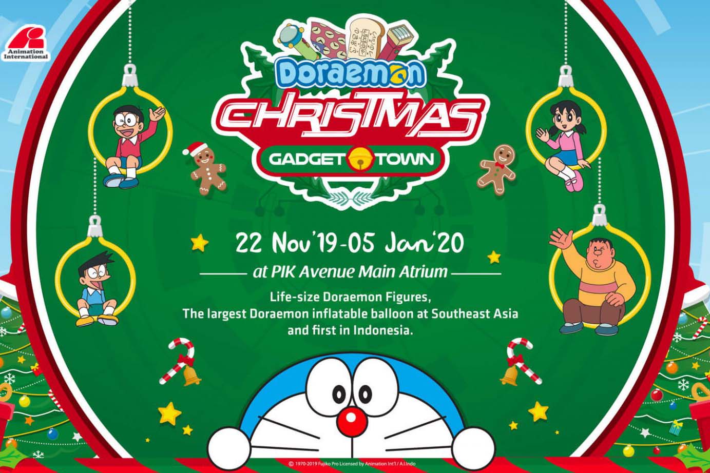 First Giant Inflatable Doraemon in Indonesia on PIK!